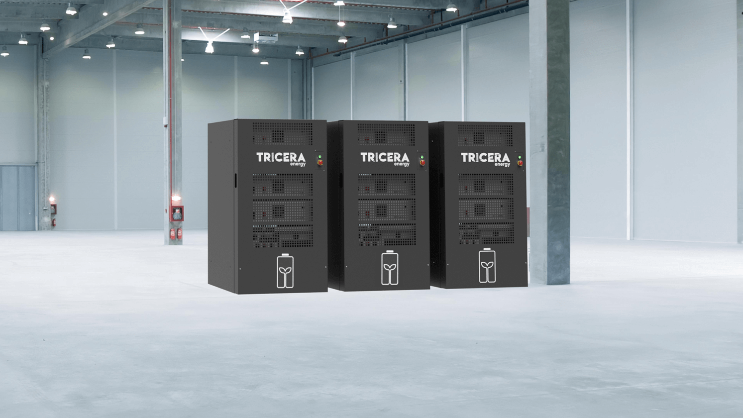 Indoor-Batteriespeicher Flex100e in einer Halle