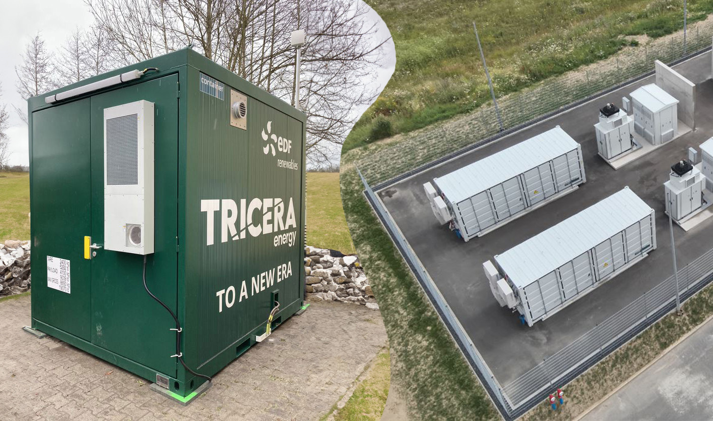 Zwei unterschiedliche Typen von Industriespeichern der TRICERA energy